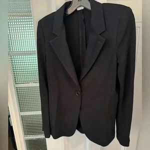 Giorgio Armani black blazer. One button padded shoulders perfect sz EU 44 US 8
